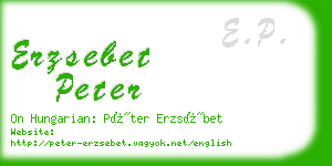 erzsebet peter business card